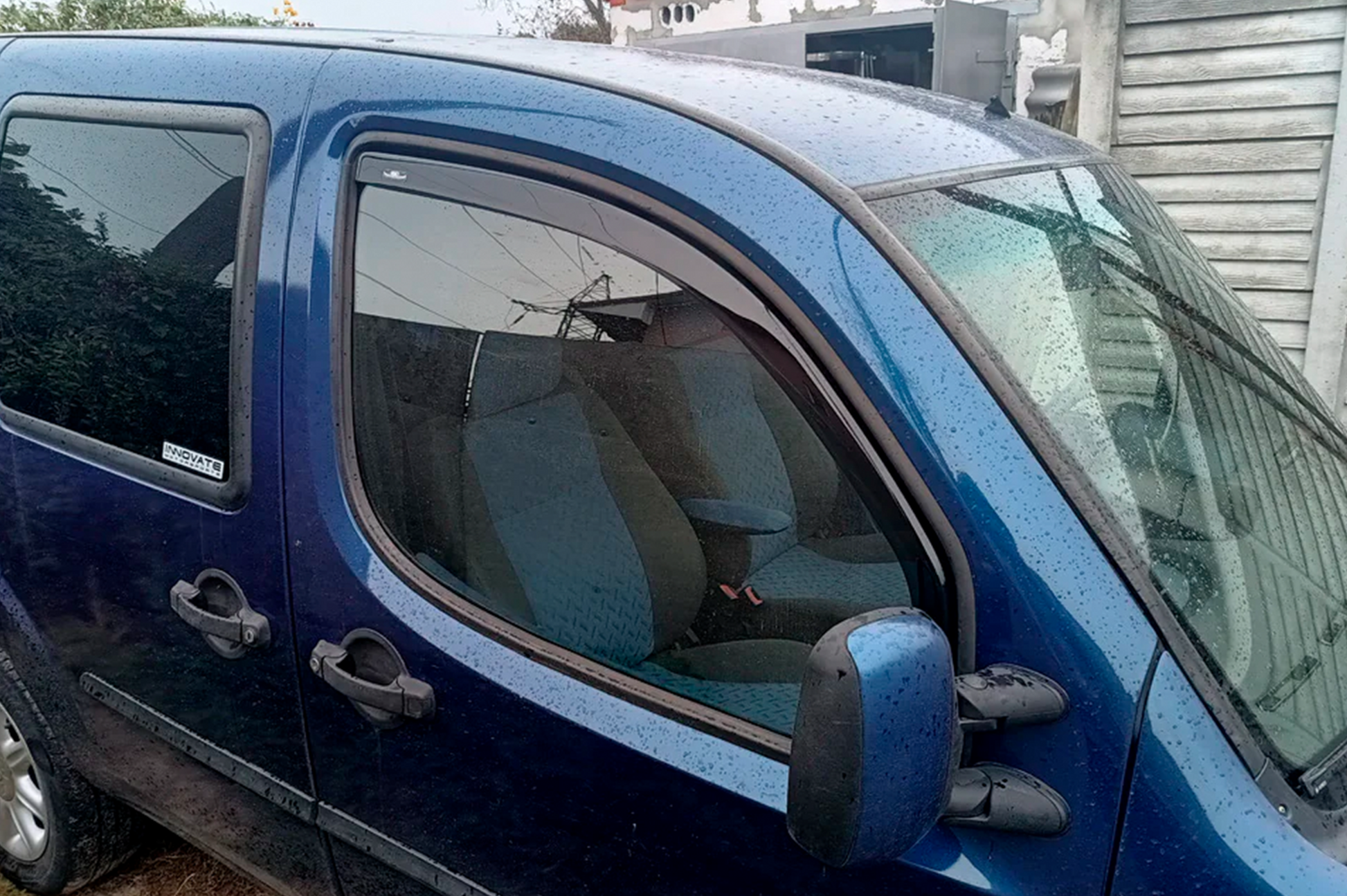 In-channel window deflectors (2 pcs, HIC) for Fiat Doblo I 2005-2010 - image 2