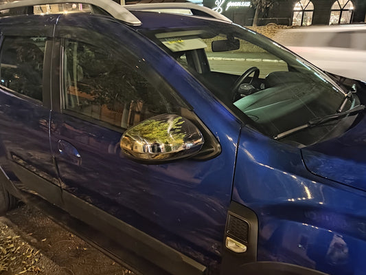 Mirror Covers (2 pcs, Stainless Steel) for Dacia Duster 2018-2024 - image 1