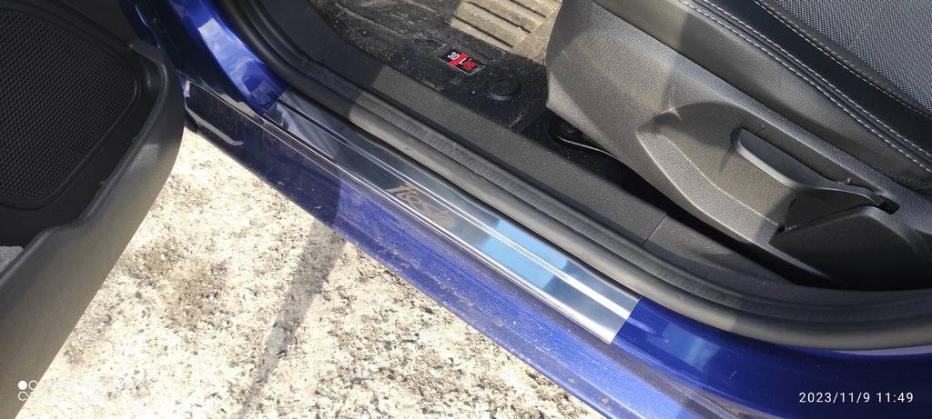 Door Sill Protectors Carmos V1 Stainless Steel Set of 4 for Ford Fiesta 2008-2017 - image 3