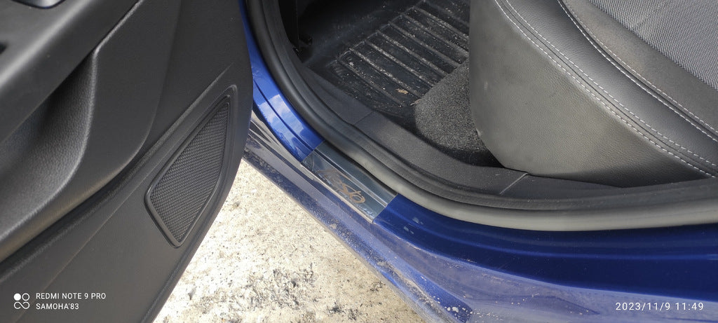 Door Sill Protectors Carmos V1 Stainless Steel Set of 4 for Ford Fiesta 2008-2017 - image 5