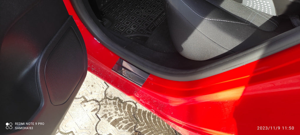 Door Sill Protectors Carmos V1 Stainless Steel Set of 4 for Ford Fiesta 2008-2017 - image 6