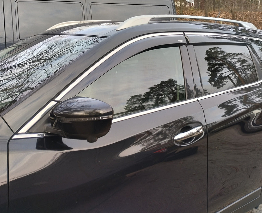 Window Deflectors with Chrome Trim (4 pcs, Niken) for Nissan X-trail T32/Rogue 2014-2021 - image 2