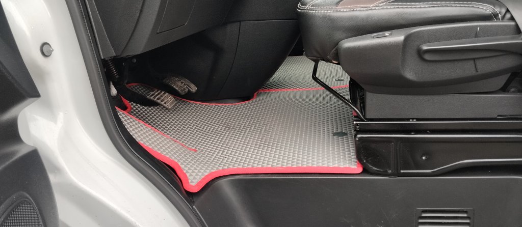 Floor mats (2 pcs, EVA, gray) for Opel Vivaro 2015-2019 - image 4