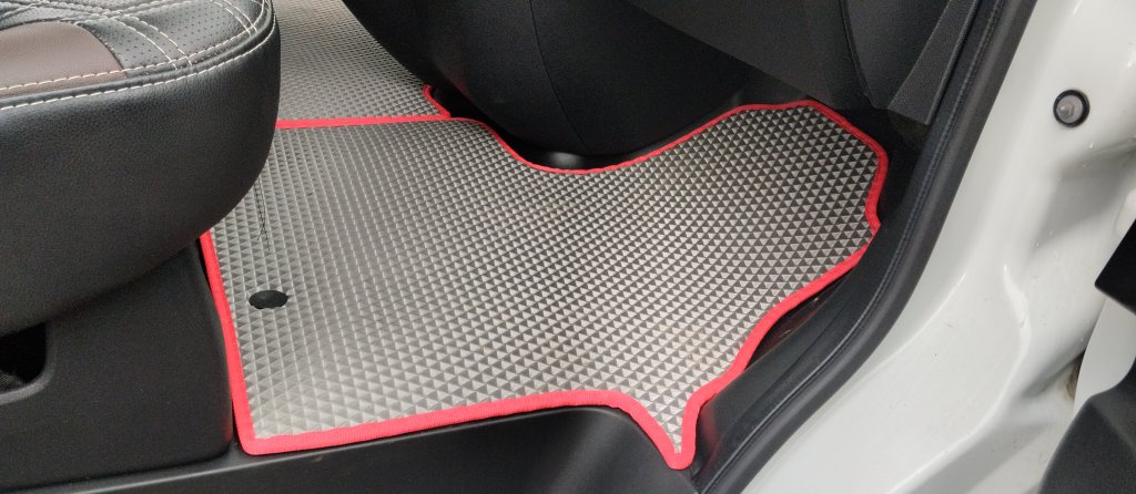 Floor mats (2 pcs, EVA, gray) for Opel Vivaro 2015-2019 - image 6