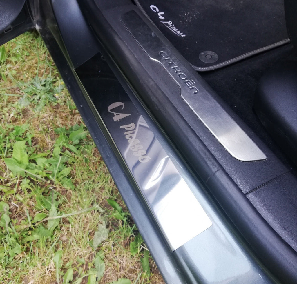 Carmos Door Sill Protectors (4 pcs, Stainless Steel) for Citroen C-4 Picasso 2013-2022 - image 3