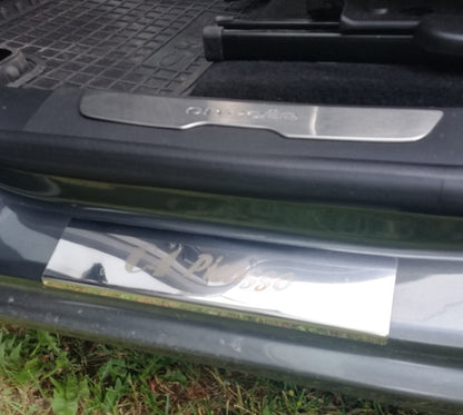 Carmos Door Sill Protectors (4 pcs, Stainless Steel) for Citroen C-4 Picasso 2013-2022 - image 4