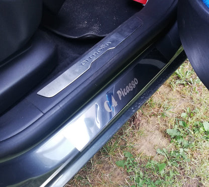 Carmos Door Sill Protectors (4 pcs, Stainless Steel) for Citroen C-4 Picasso 2013-2022 - image 5