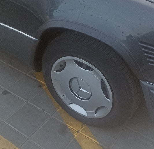 Fender flares 1989-1995 (4 pcs, black, ABS plastic) for Mercedes E-сlass W124 1984-1997 - image 2