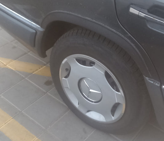 Fender flares 1989-1995 (4 pcs, black, ABS plastic) for Mercedes E-сlass W124 1984-1997 - image 1