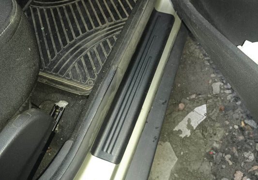 Linings on internal thresholds EuroCap (4 pcs., ABS) for Renault Duster 2008-2017 - Reelken Auto