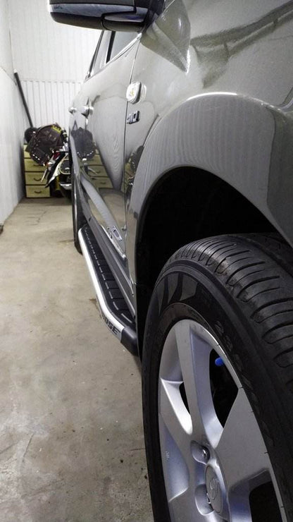 Side area Fullmond (2 pcs, alum.) for Hyundai Santa Fe 2 2006-2012 - Reelken Auto