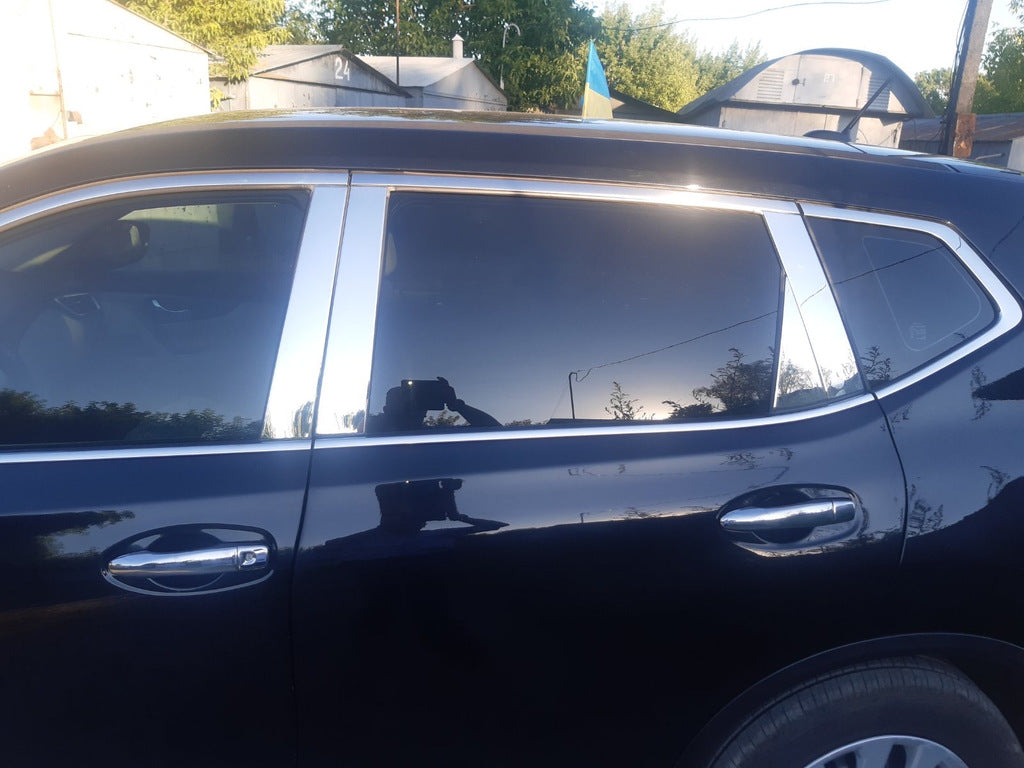Chrome Pillar Covers (Stainless Steel) for Nissan X-trail T32/Rogue 2014-2021 - image 3