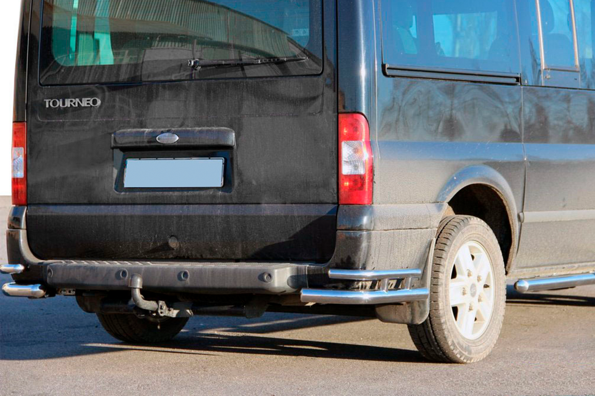 Rear Corner Bars AK003-Double (Stainless Steel) for Ford Transit 2000-2014 - image 1