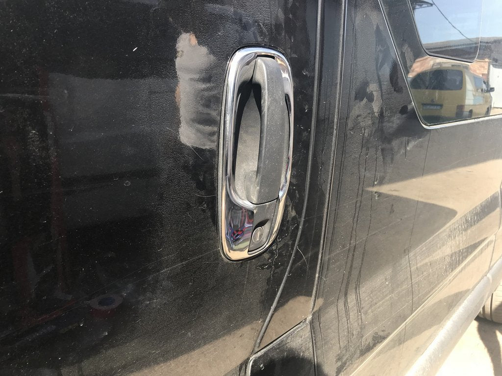 Door handle trims (4 pcs, stainless steel) for Opel Vivaro 2001-2015 - image 5