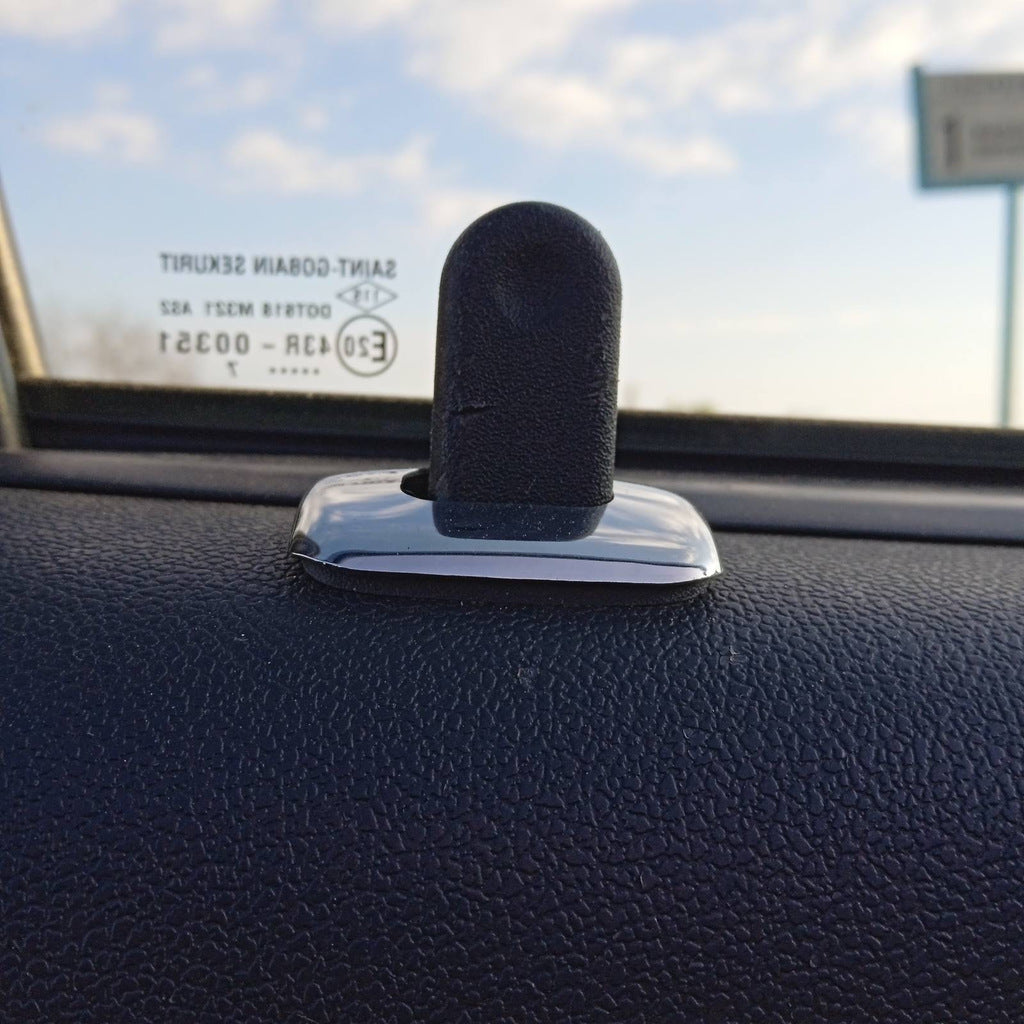 Interior button covers (4 pcs, stainless steel) for Dacia Duster 2008-2018 - image 1