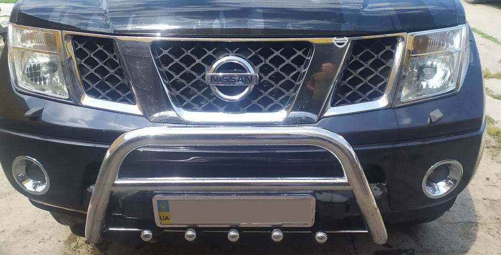 The WT003 bumper guard (stainless) for Nissan Navara 2006-2015 - Reelken Auto