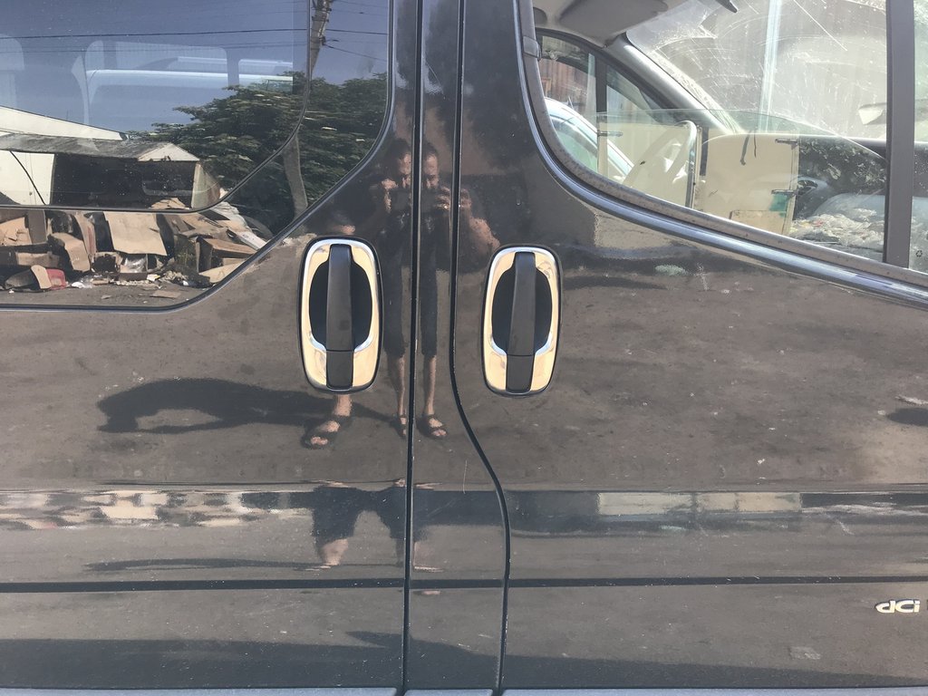 Door handle trims (4 pcs, stainless steel) for Opel Vivaro 2001-2015 - image 9