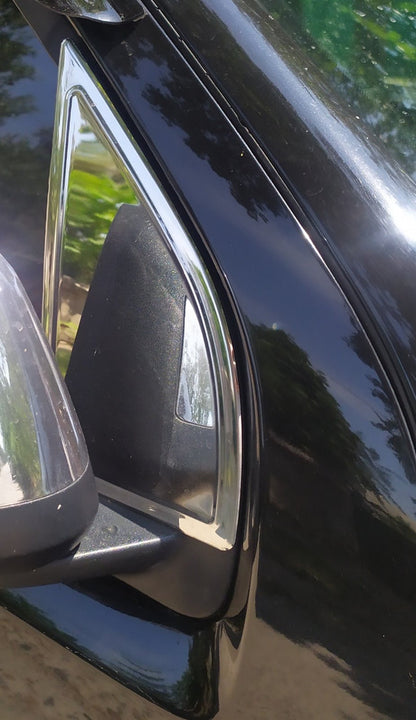 Wind deflector covers (2 pcs, stainless steel) for Nissan Navara 2006-2015 - image 5