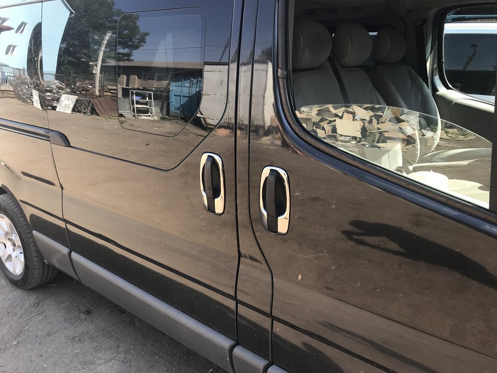 Door handle trims (4 pcs, stainless steel) for Renault Trafic 2001-2015 - image 9