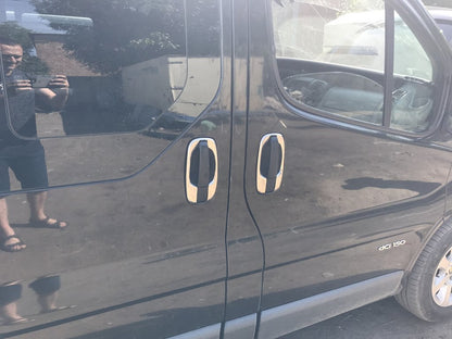 Door handle trims (4 pcs, stainless steel) for Renault Trafic 2001-2015 - image 8