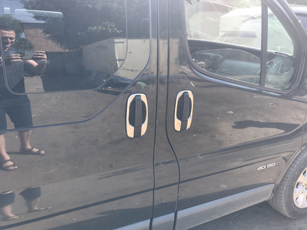 Door handle trims (4 pcs, stainless steel) for Renault Trafic 2001-2015 - image 8