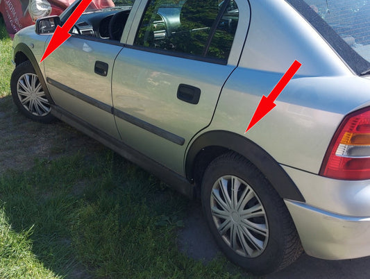 Fender Flares (SD/HB) (4 pcs, black) for Opel Astra G classic 1998-2012 - image 1