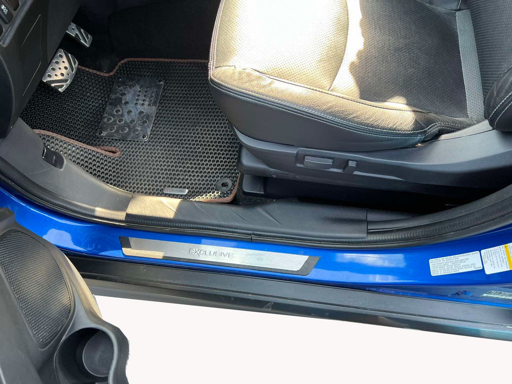 Door Sill Protectors Flexill (4pcs, Stainless Steel) for Mitsubishi ASX 2010-2023 - image 2