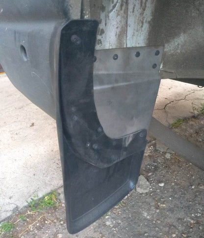 Mudguards with indentation (2 pcs., rubber) for Renault Master 1998-2010 - Reelken Auto