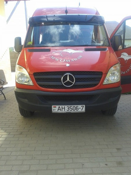 Windshield visor on frame V1 (black gloss, 5mm) for Mercedes Sprinter W906 2006-2018 - image 12