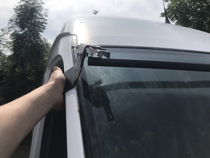 Windshield visor (black gloss, 5mm) for Volkswagen LT 1995-2006 - image 8