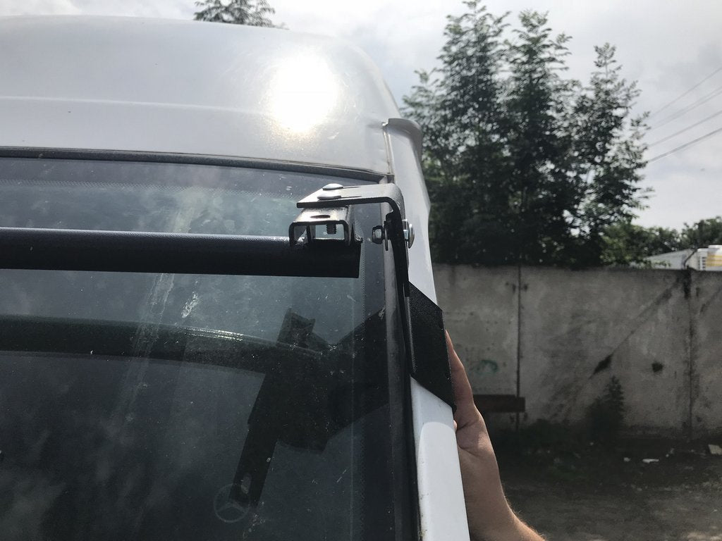 Windshield visor (black gloss, 5mm) for Mercedes Sprinter W901/902/903/904/905 1995-2006 - image 12