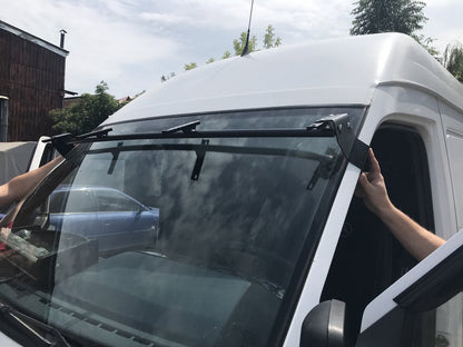 Windshield visor (black gloss, 5mm) for Volkswagen LT 1995-2006 - image 10