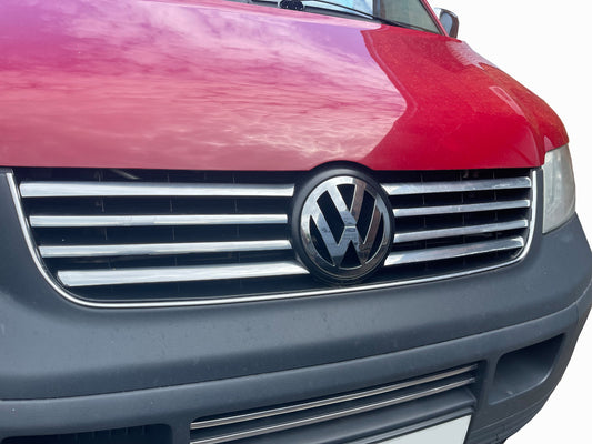 Lining on the grille (8 strips, stainless steel) for Volkswagen T5 Transporter 2003-2010 - image 1
