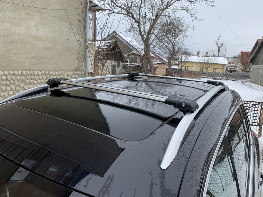 Poperechny on the roof rails under the key (2 PCs) for Volkswagen Tiguan 2007-2016 - image 11
