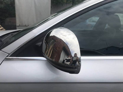 Overlays for mirrors 2009-2012 (2 pieces, stainless steel) for Audi A6 C6 2004-2011 - Reelken Auto