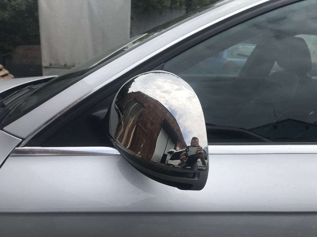 Mirror Covers 2009-2012 (2 pcs, Stainless Steel) for Audi A6 C6 2004-2011 - image 2