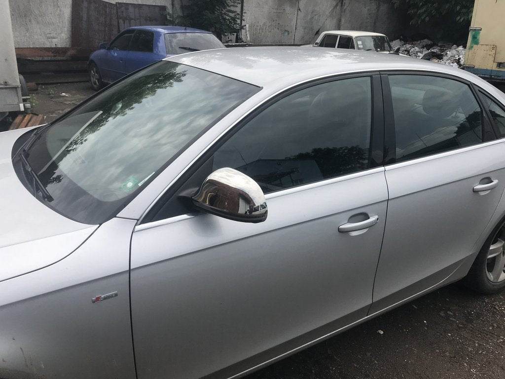 Overlays for mirrors 2009-2012 (2 pieces, stainless steel) for Audi A6 C6 2004-2011 - Reelken Auto