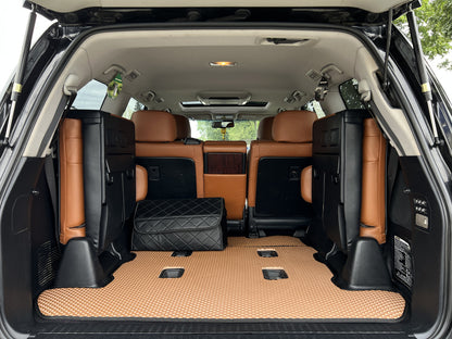 Trunk mat 2 pcs (EVA, 7 seats, brick) for Toyota Land Cruiser 200 2007-2021 - image 3