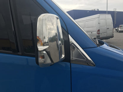 Trim near the mirrors (2 piece, stainless steel) for Mercedes Sprinter W906 2006-2018 - image 3