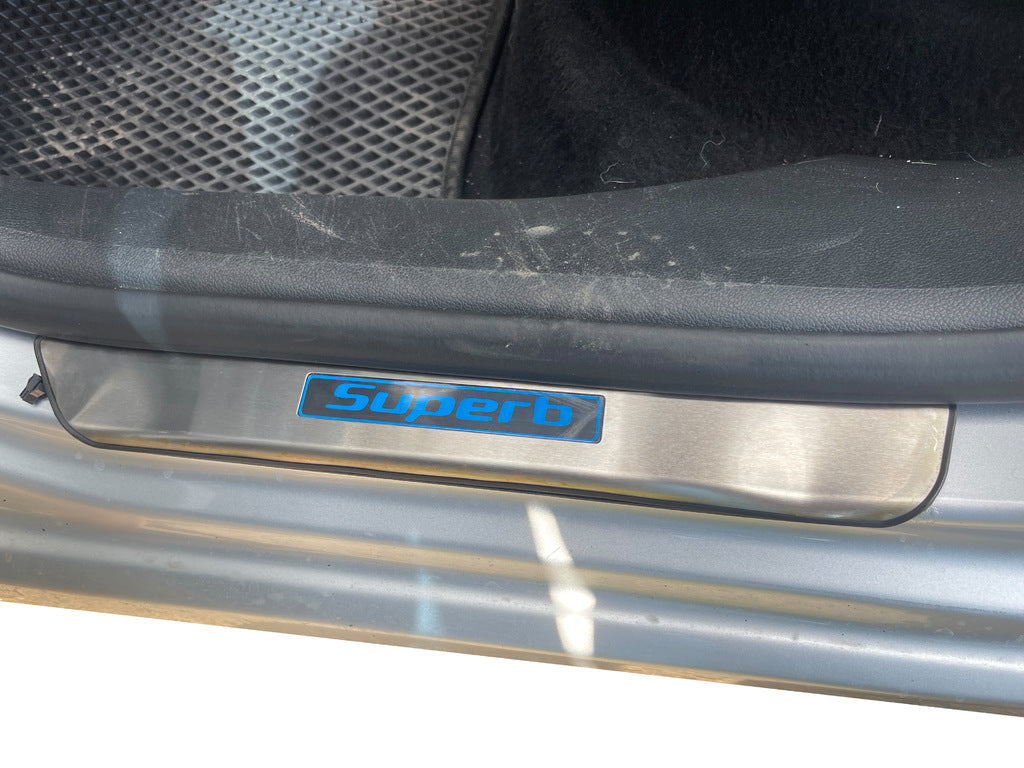 Door Sill Protectors Libao (4 pcs, Stainless Steel) for Skoda Superb 2009-2015 - image 3