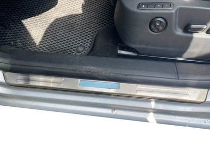 Door sills Libao (4 pcs, stainless steel) for Skoda Superb 2009-2015 - Reelken Auto