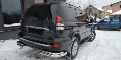 Rear double corner bars AK003-2 (2 pcs, stainless steel) for Toyota Land Cruiser Prado 120 2002-2009 - image 3