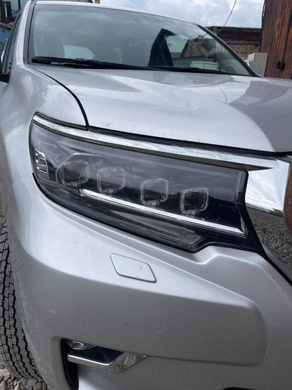 Lexus-design 4-LED V1 front optics (2017+, 2 pcs) for Toyota Land Cruiser Prado 150 - Reelken Auto