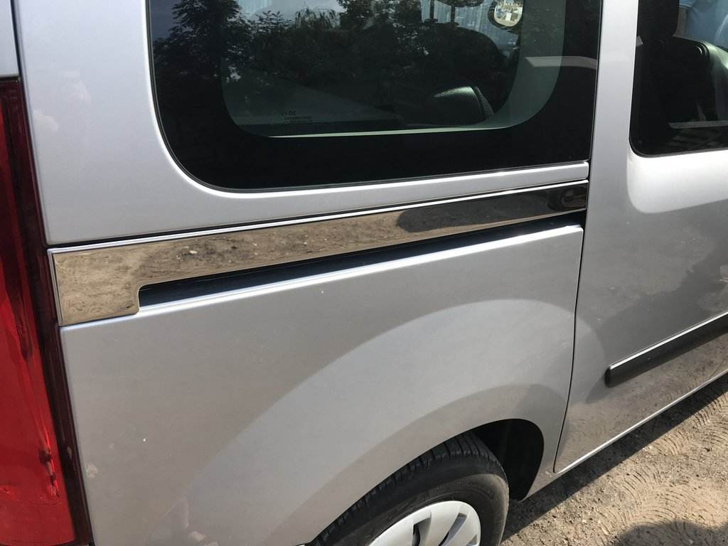 Sliding door molding (2 pcs, stainless steel) for Mercedes Citan 2013↗ year - Reelken Auto