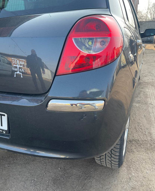 Pad on the rear bumper corners (stainless steel) for Renault Clio III 2005-2012 - Reelken Auto