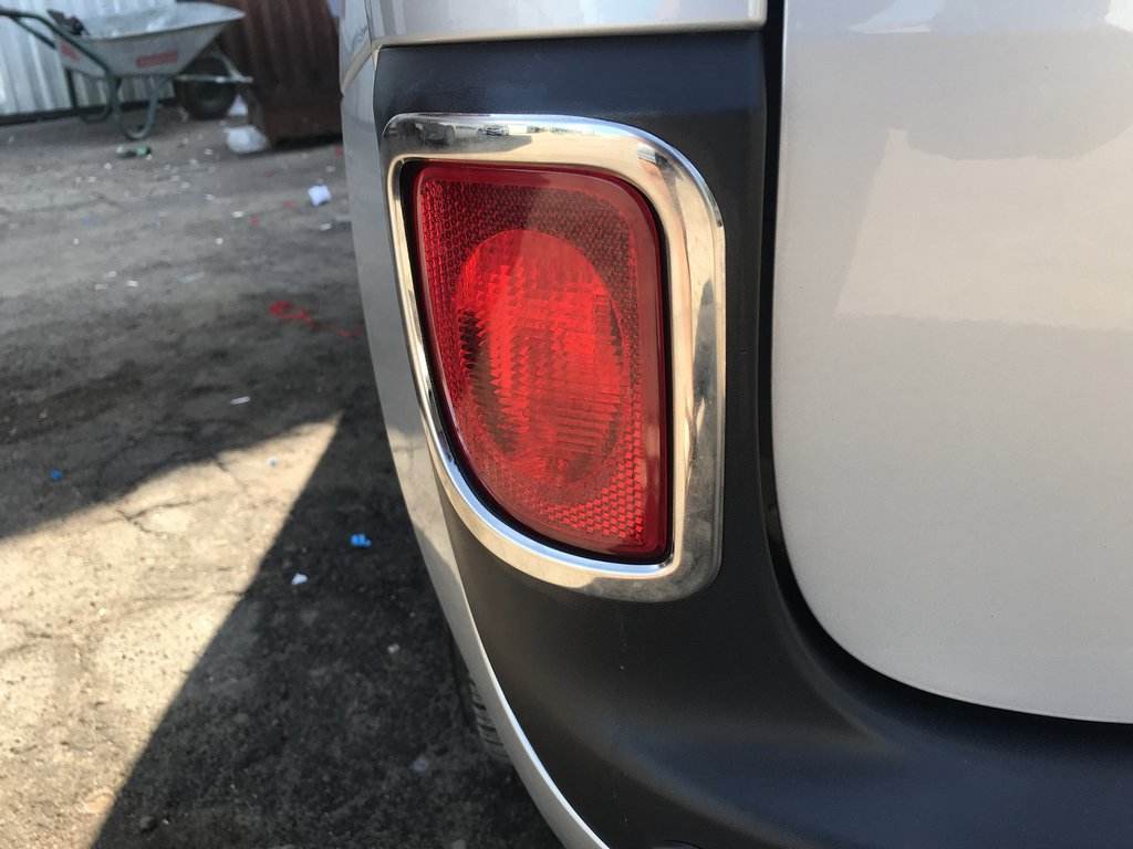 Dribbling rear reflector (2 pcs, stainless steel) for Mercedes Citan 2013↗ year - Reelken Auto