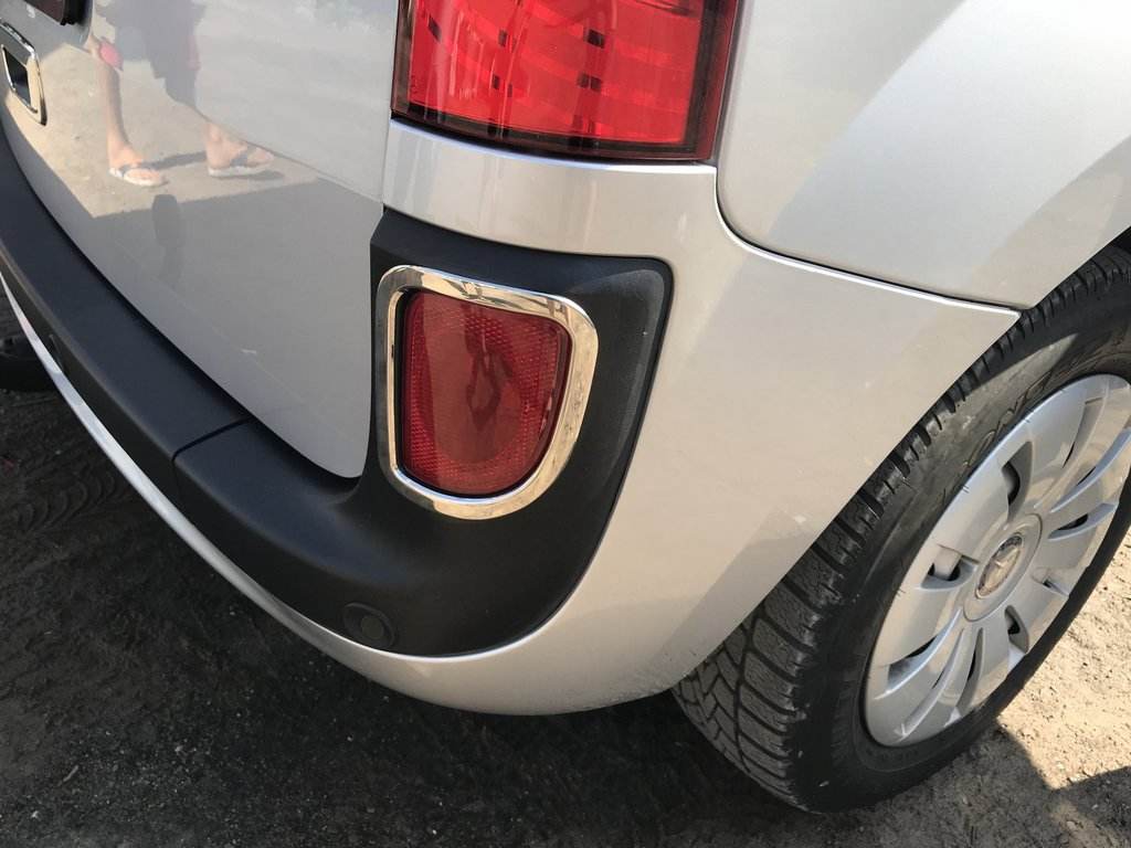 Dribbling rear reflector (2 pcs, stainless steel) for Mercedes Citan 2013↗ year - Reelken Auto