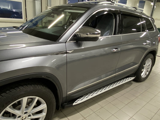 Side Steps Shining V1 (2 pcs, Aluminum) for Skoda Kodiaq 2016-2023 - image 1
