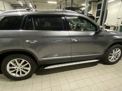 Side Steps Shining V1 (2 pcs, Aluminum) for Skoda Kodiaq 2016-2023 - image 4