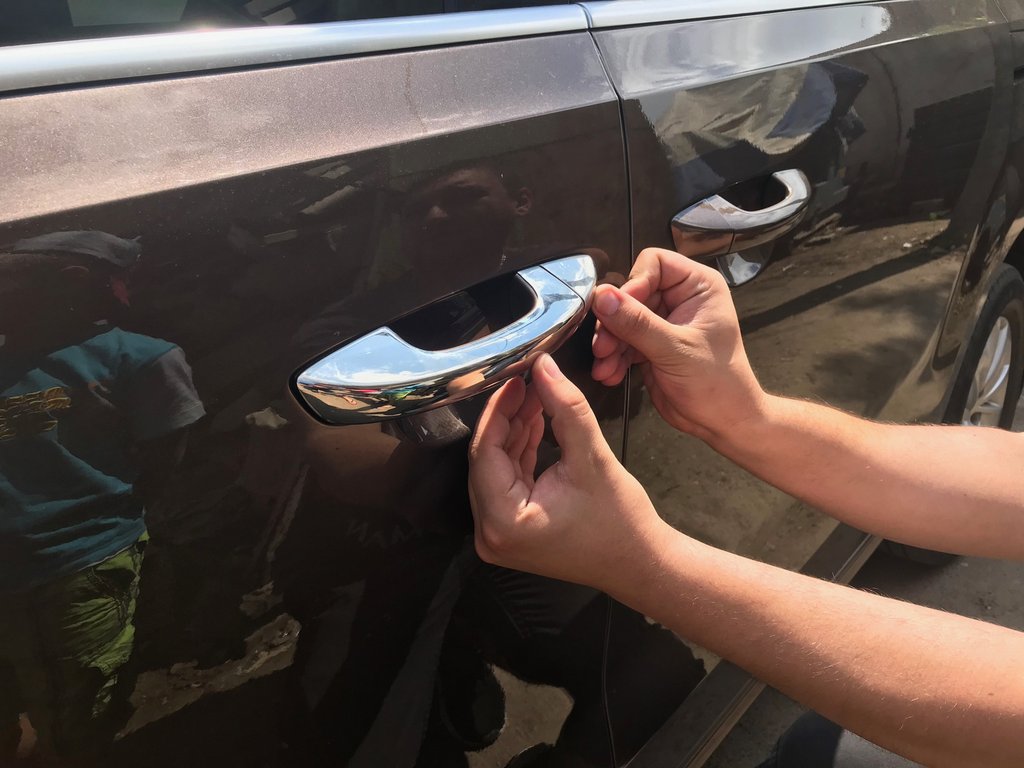 Chrome Door Handle Covers (4 pcs, Stainless Steel) for Volkswagen Sharan 2010-2023 - image 6